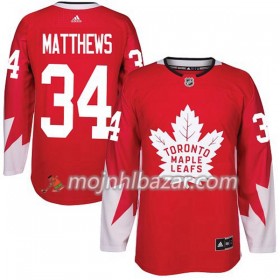 Dresovi Toronto Maple Leafs Auston Matthews 34 Adidas 2017-2018 Crvena Alternate Authentic - Muške